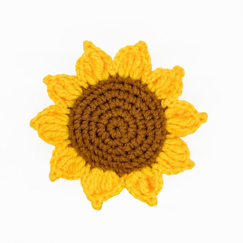 Hand-Knitted Wool Sunflower Bouquet: Perfect Graduation or Teacher's Day Gift