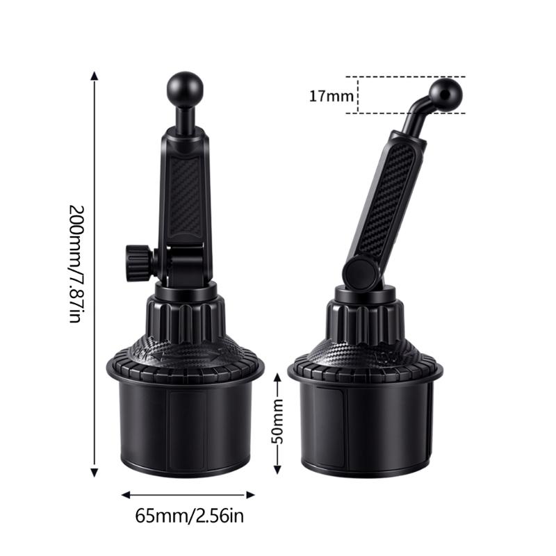 Adjustable Vehicle Cup Holder Mount For Smartphones And Tablets Up To 17inches With Secure Spring Clip