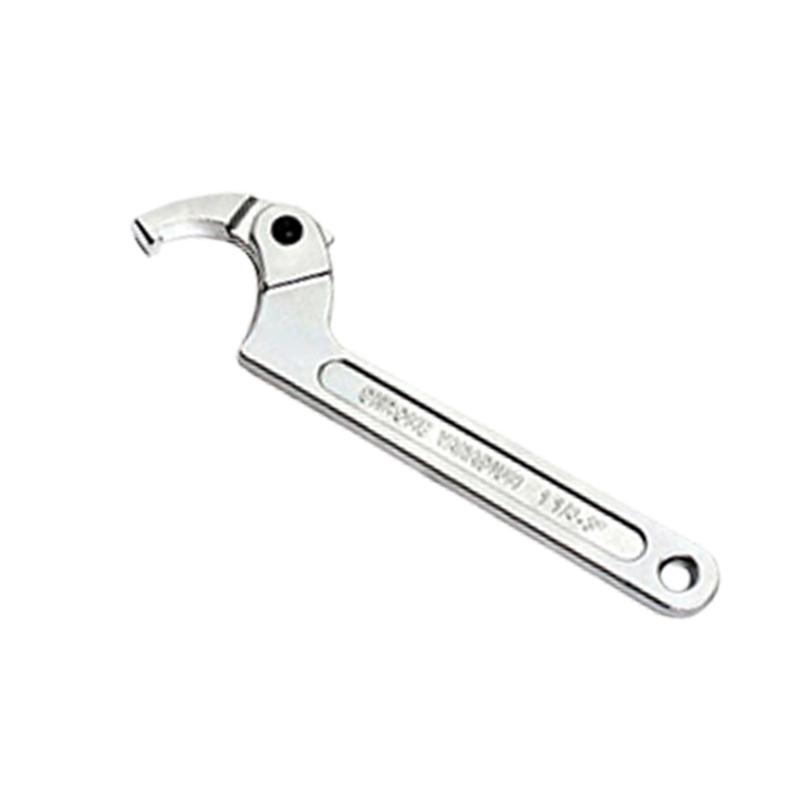 Professional Water Meter Tool Adjustable Hook Wrench With Square/ Round End for Plumbing And Repair Maintenances