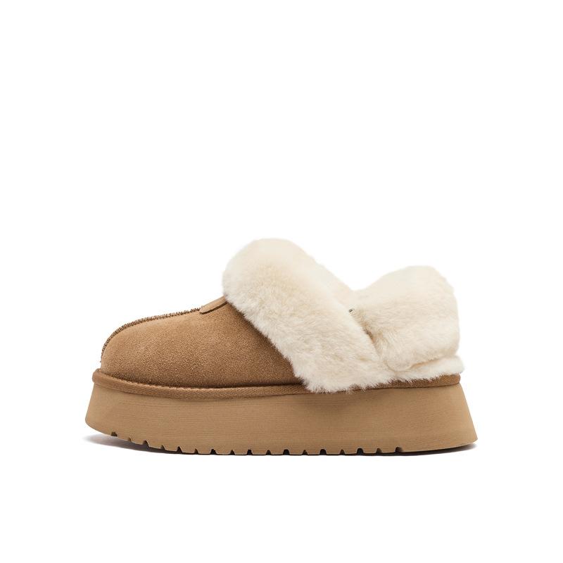 Augustine Low-top Snow Boots for Women 2025 New Winter Thick-soled Plush Thickened Home Two Wear Fluffy Slippers