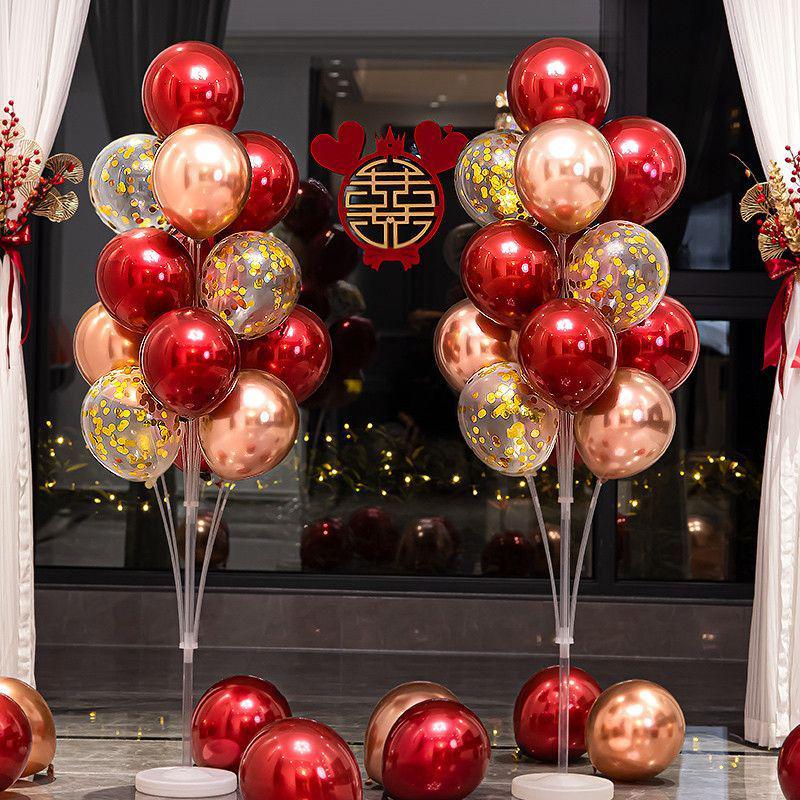 Romantisches Hochzeitszimmer Boden- und Tischballondekorationsset