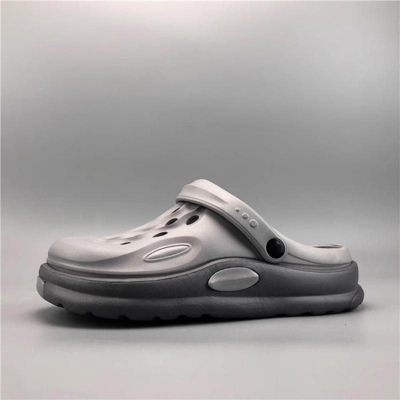 Herren Baotou Zweifarbige Lochschuhe, Trendige Slipper für den Sommer-Außenbereich, Rutschfeste Dicksohlen-Strandsandalen.