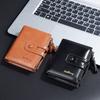 New Men's Wallet Retro Fashion Short Style Multi Card Buckle Soft Leather Clip Zipper Coin Purse