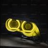 For BMW E46 Sedan 325i 325xi 330i 330xi with HID Headlights Day Light DRL Angel Eyes LED CSL Style Lemon Yellow Headlight Ring