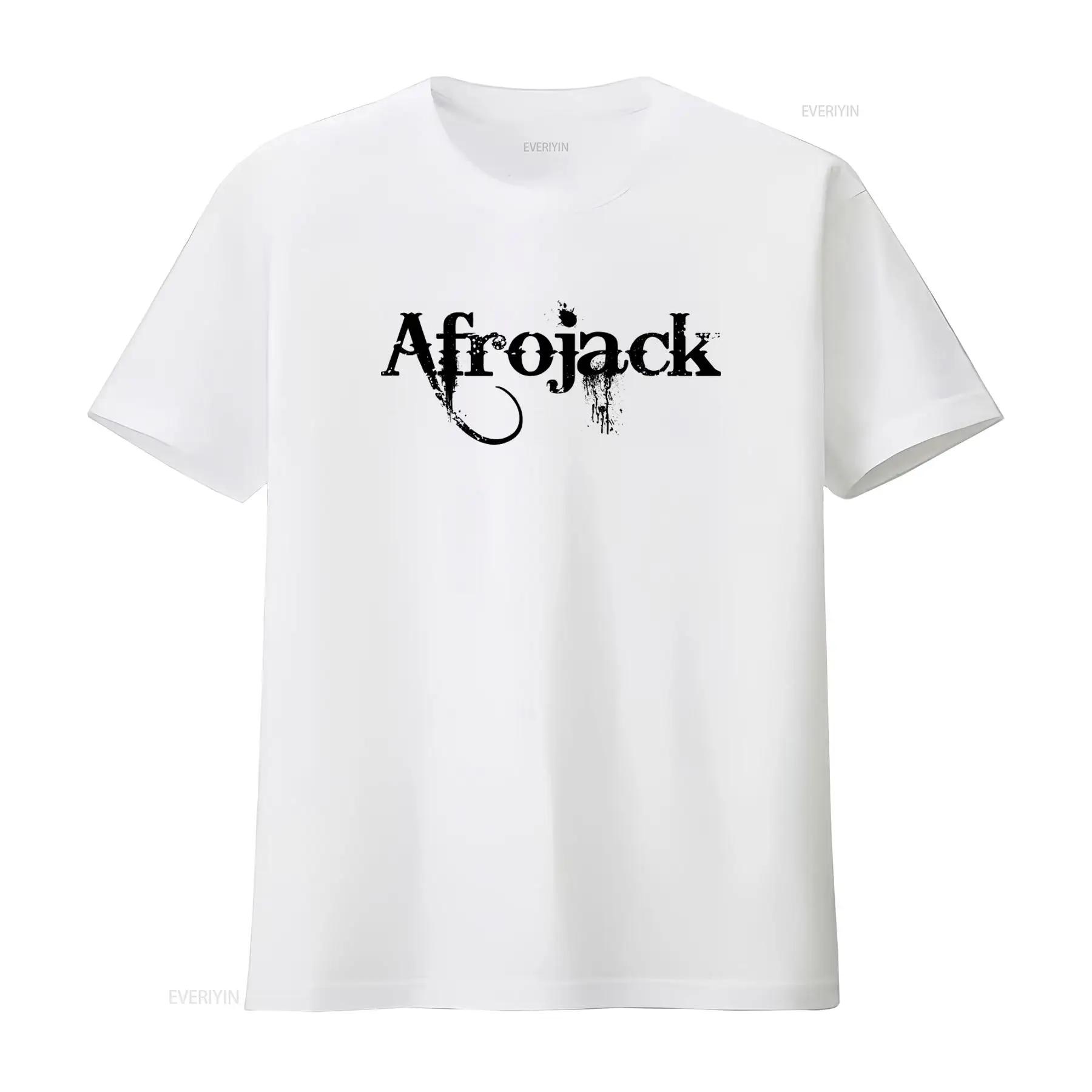 

Afrojack Dj Logo Print T Shirt Hip Hop Style Streetwear vintage Washed streetwear fashion Top For Everyday Wear Breathable Soft 5XL різнокольоровий