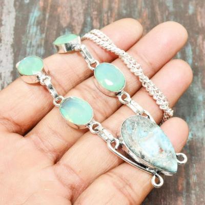 Χειροποίητο κολιέ Republic Larimar Gemstone 925 κοσμήματα για εκείνη