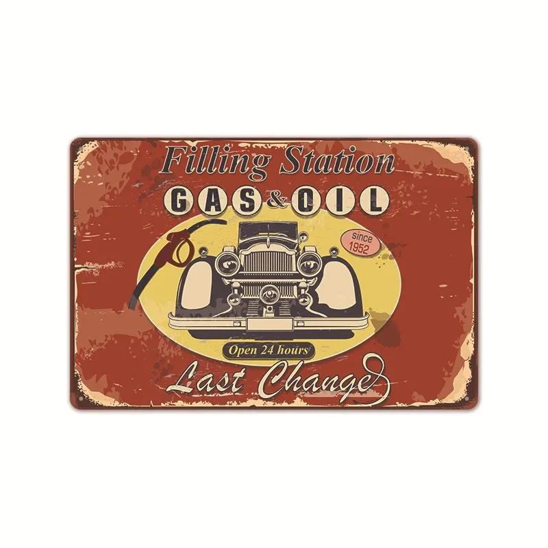 Garage Car Signs Vintage Metal Tin Sign Decor Repairing Car Tools Decorative Wall Plate Iron Crafts Tinplate Poster Rust Plaq