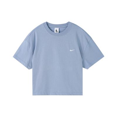 Γυναικείο Αθλητικό T-Shirt Μικρό Λογότυπο Κοντομάνικο Γυναικείες Μπλούζες Μπλε DA0324-512