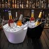 Kreativer Barrenförmiger Eisbehälter Doppellagiger Eiskübel Langanhaltende Kälteerhaltung mit Champagnergriffen Getränke für Cocktailbar