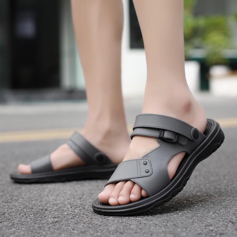 2024 Summer Men's Non-Slip Waterproof Sandals - Two-Way Wear Casual Beach Shoes