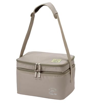 Captain Stag (CAPTAIN STAG) Cooler Bag, Foldable and Sturdy, Double-Size Cooler Bag, 1.5L (Top) / 5.5L (Bottom), Khaki, Monte (UE-646)