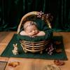 1 Piece Rattan Crib Basket Retro Baby Photography Props Professional Studio Furniture Tool Essential for Baby Photo Shooting Use