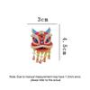 S Retro Lion Dance Brooches Chinese Style  Year Suit Pins Cartoon Exquisite Corsage Clothing Accessories Gifts