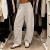 Women's Casual Sweatpants with Drawstring Elastic Waist, Wide Leg and Pockets for Everyday Wear