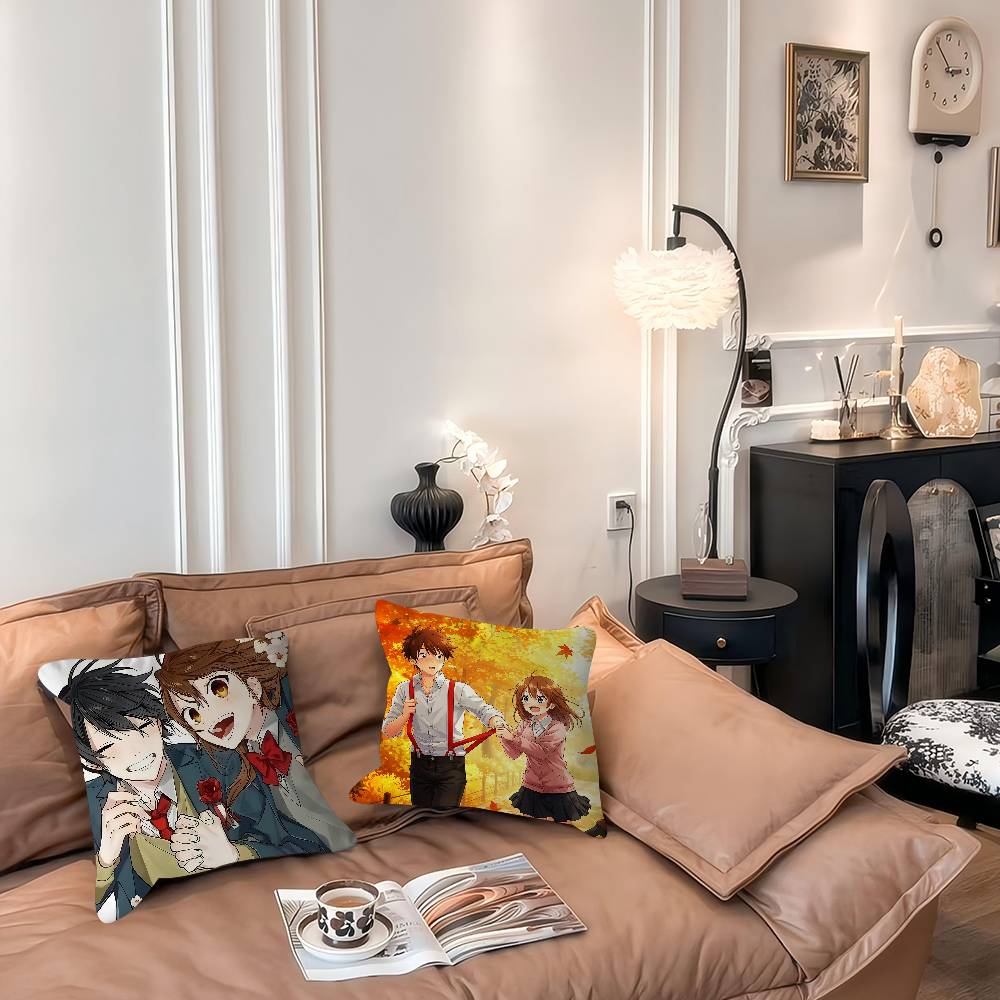 Anime H-Horimiya Pillow Anime Pillow Sofa Bed Head Pillow Cover Cushion Cover 45x45 Cm Fashion