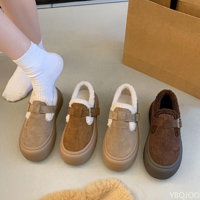 Fashion Women's new autumn winter versatile simple comfortable cotton shoes daily casual thick soled height increasing  snow boots