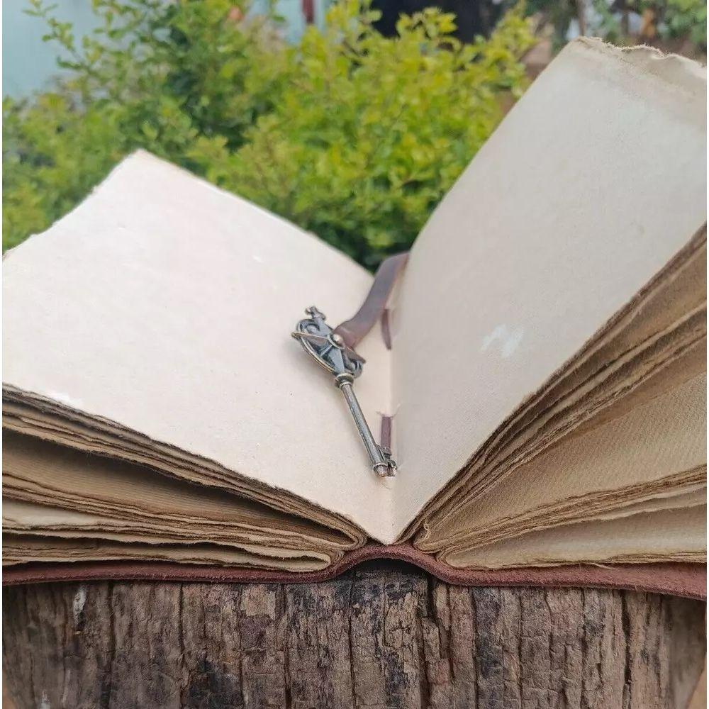 Diario 100% Cuero Puro 200 Hojas de Papel Vintage