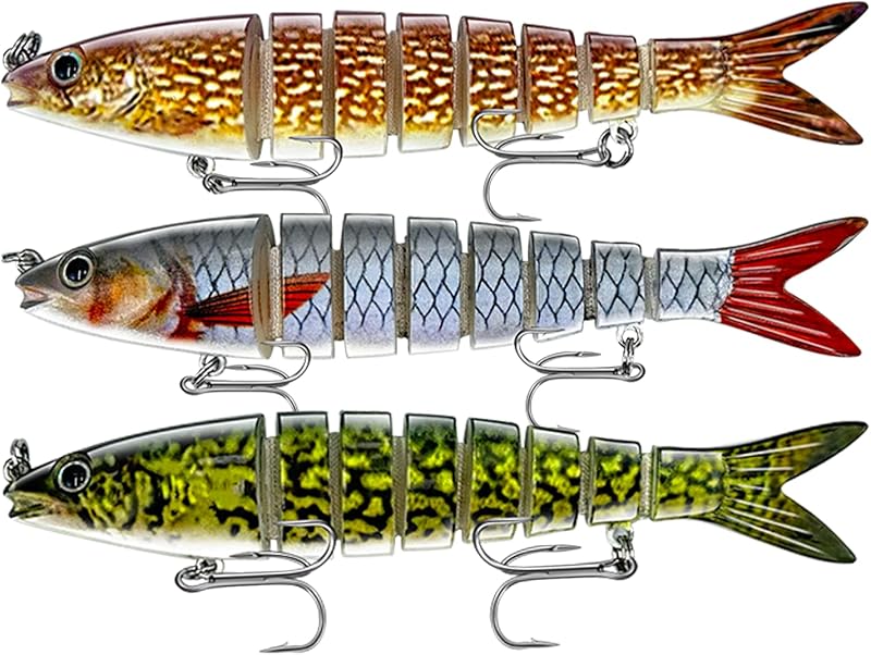 10cm16.5gMulti-Joint Slow Sinking Lure Set Bionic Bait Universal for Freshwater and Saltwater Bass Trout Crappie Special