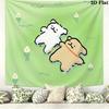 Maltese and Golden Retriever Wall Tapestry Aesthetic Wall Hanging Printed Fabric Blanket Decorative Tapestries for Bedroom Living Room Home Decor