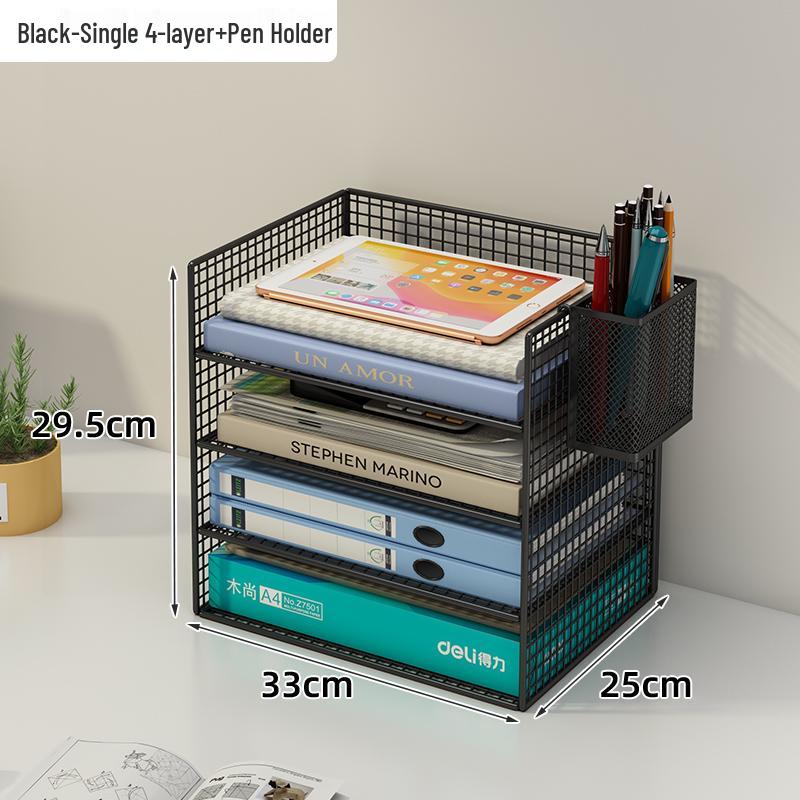 Multi-layer Desktop File & Bookshelf Organizer