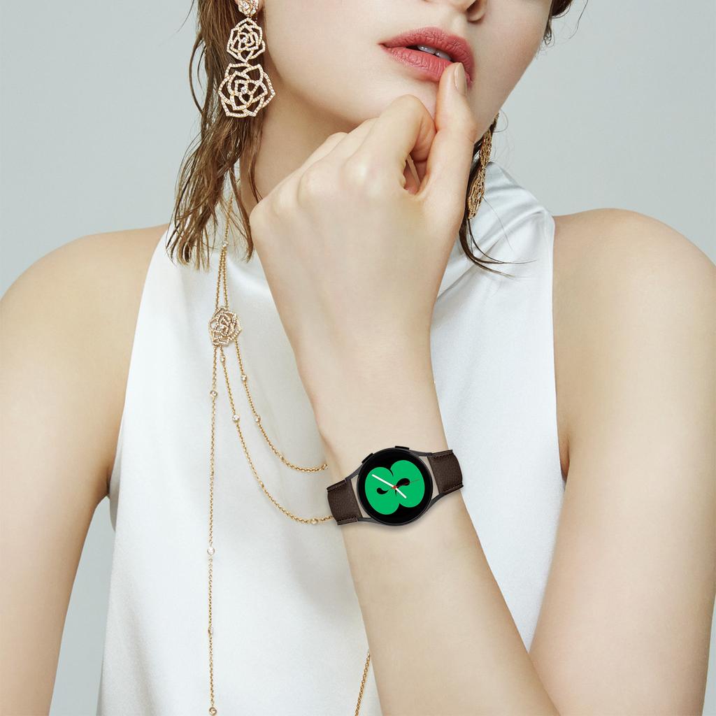 Wrist Strap For Huami Amazfit Active/GTR Mini/Bip 3 Pro/Bip 3 Genuine Leather Watch Band with Black Connector Turtle Back Buckle