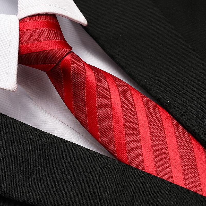 Men'S Formal Wedding Business Tie 8Cm Groom Wedding Banquet Burgundy Tie Hand Zipper Men And Women