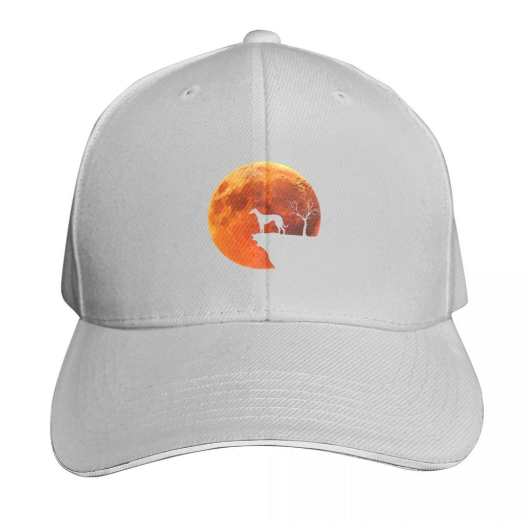 Greyhound Dog Moon Halloween Greyhound Cool Dad Mom Greyhound Christmas Baseball Cap Hats for Unisex Womens Unisexs