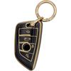 For BMW Key Fob Cover, Soft TPU Full Protection Key Case, Black