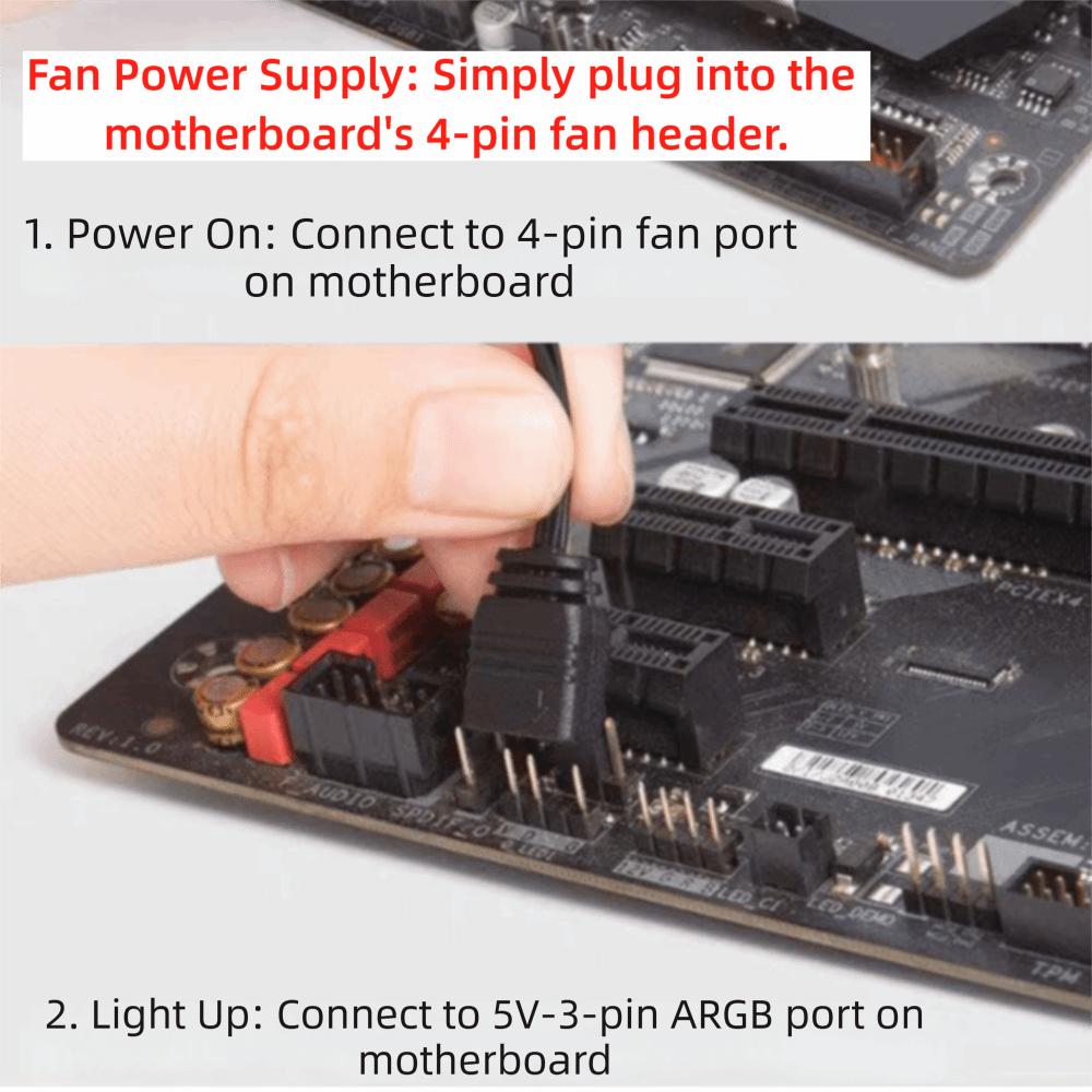 PWM Control PC Case Fan 12V CPU Cooler Fan Fashion Computer Chassis Fan  PC Case