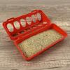 Flip Top Poultry Feeder, Plastic Chicken Feeder Trough Multi-Hole Poultry Feeding Tray No Mess No Waste Chick Feeding Dispenser
