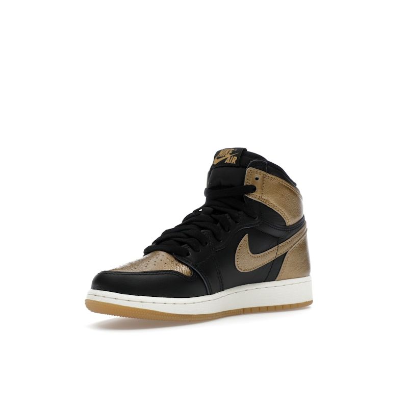 Jordan 1 High OG GS Black Gold Kids Sneakers FD1437-071