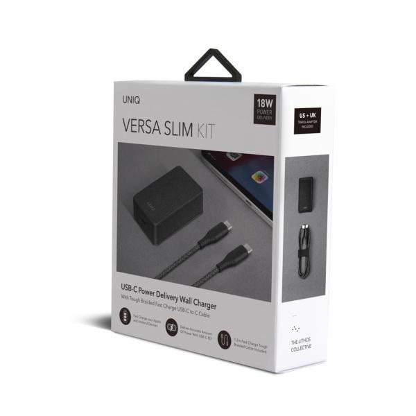 Ładowarka sieciowa 18W UNIQ Power Delivery USB-C Czarna