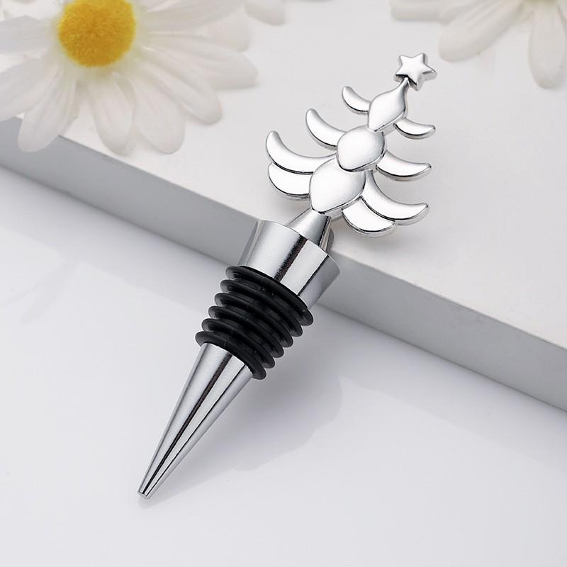 1pc Elk Wine Stopper Expanding Beverage Bottle Stopper Preservation Red Wine Cork Metal Bottle Champagne Stopper Christmas Tree