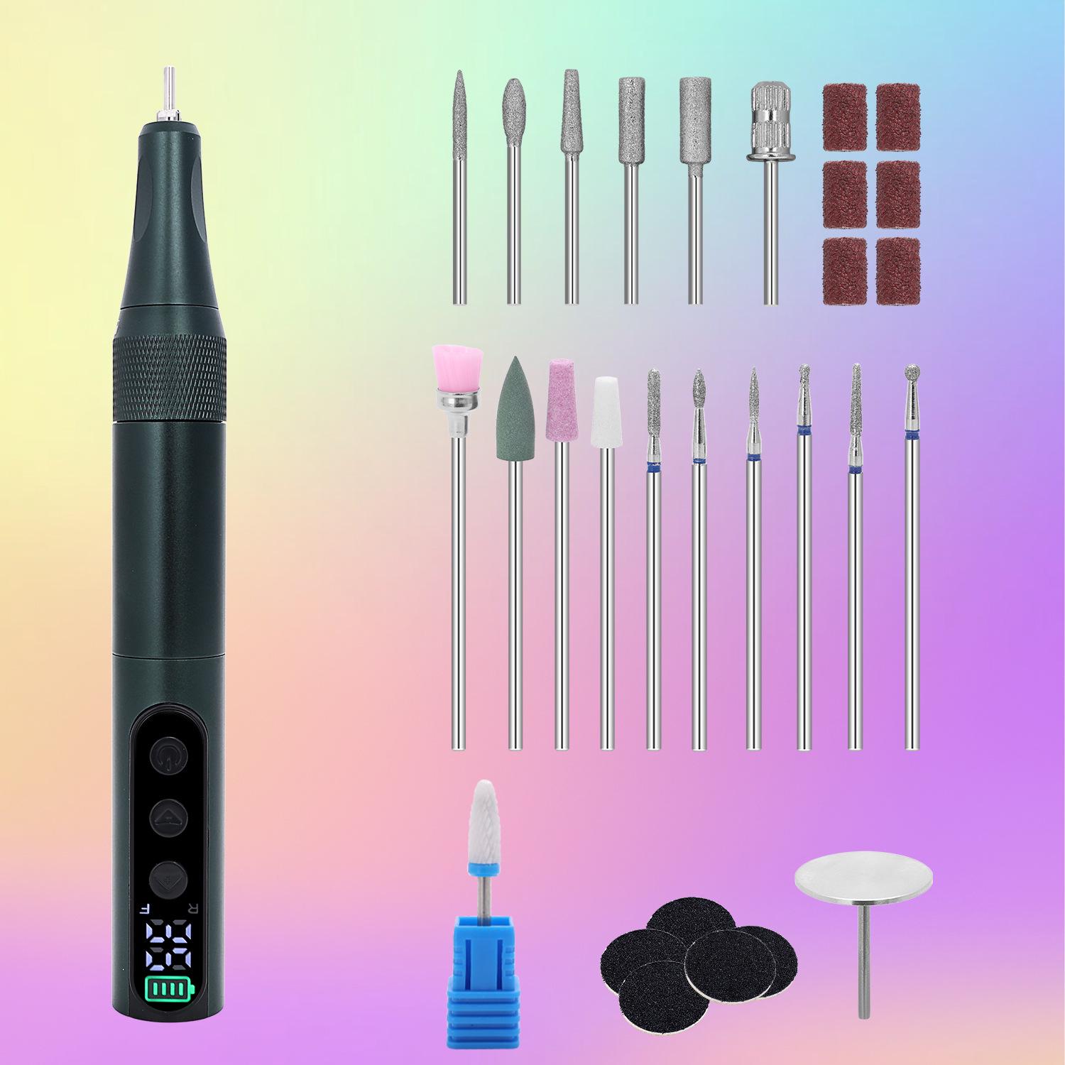 

Portable 0-35000 RPM Nail Grinder: Professional Gel Removal & Polishing Tool чорний