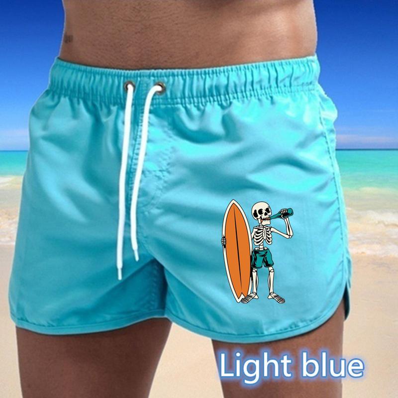 BBK-73 Summer New Men's Quick-Drying Swim Trunks Sports Pants Swimwear Beach Shorts Jogging Shorts Sports Creative Basketball Print