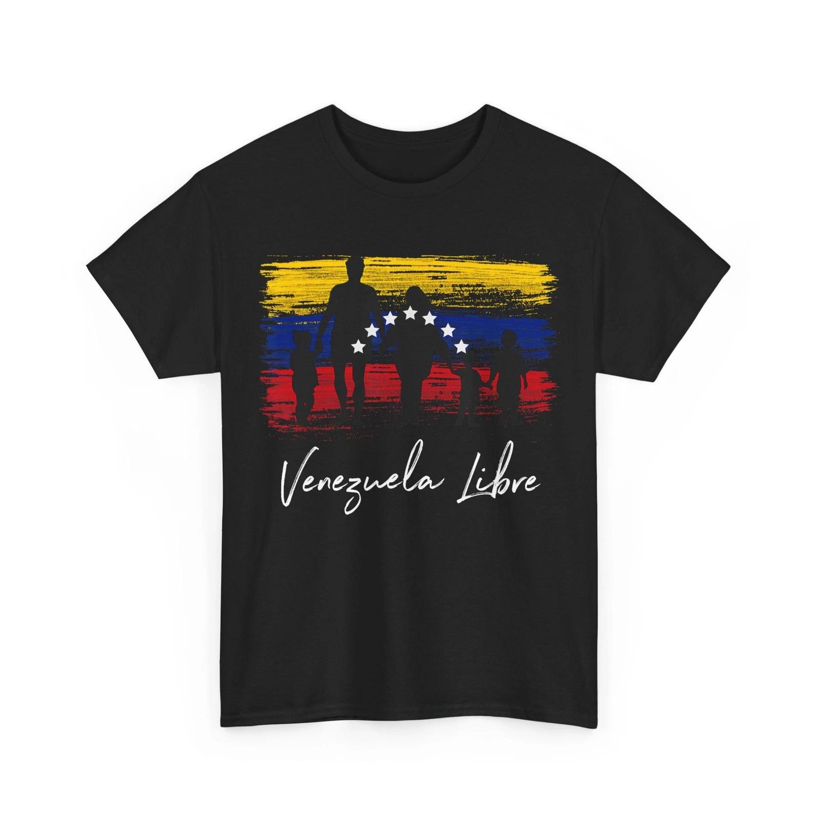 Venezuela Libre 7 Star Flag Family Souvenir T-Shirt 2XL