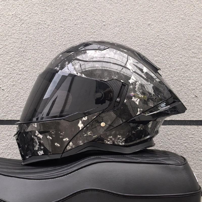 DOT ECE Certified Full Face Motorcycle Helmet Men Women ABS Shell Flip-Up Visor All-Season Use