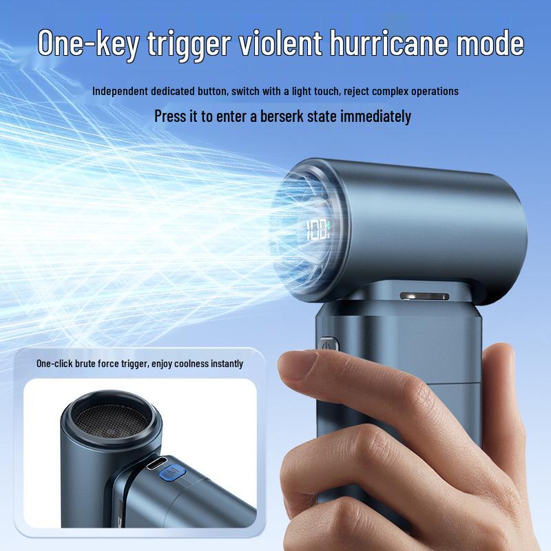 Leisu Ultra-High-Speed Handheld Fan: Powerful Wind, Long Battery, USB Portable for Outdoor Use