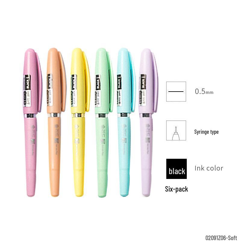 Monami Frosted Barrel Water Pen, Black 0.5mm, Replaceable Refill (Model 02091) 0.5mm