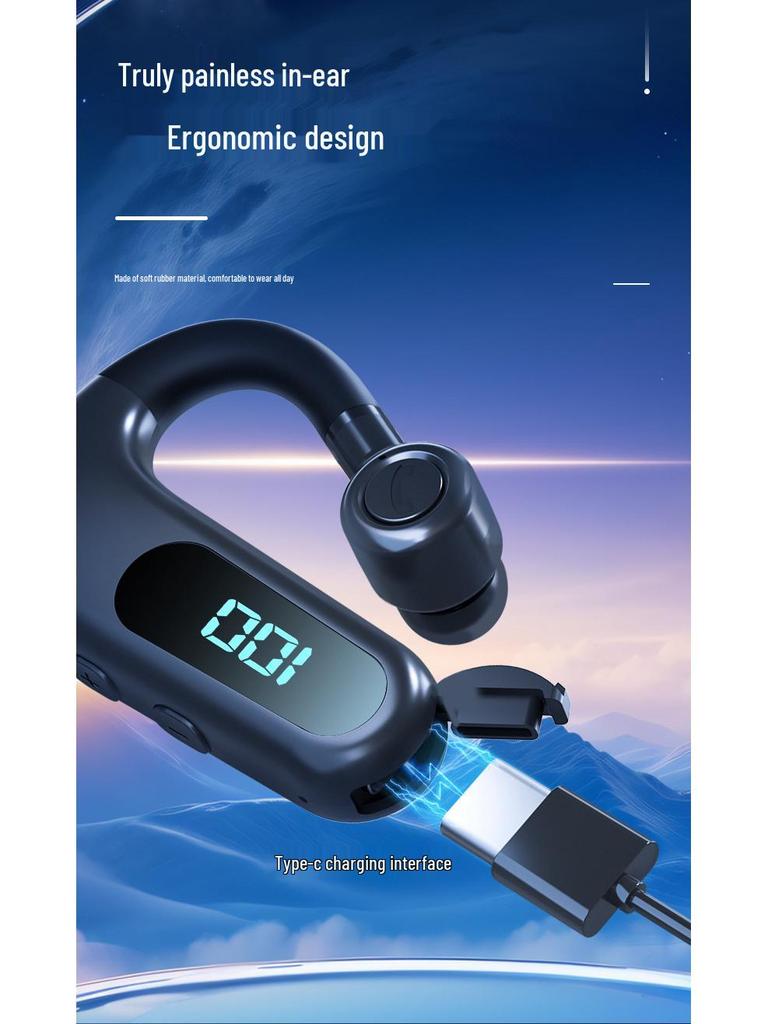 New Wireless Bluetooth Over-Ear Headset with Digital Display, Long Battery Life, and Large Standby Capacity