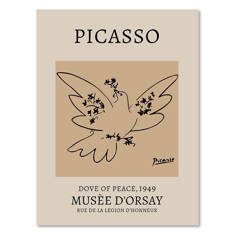 Abstract Matisse Picasso Yayoi Kusama Canvas Painting Boho Sunrise Posters Wall Art Print Pictures for Living Room Home Decor