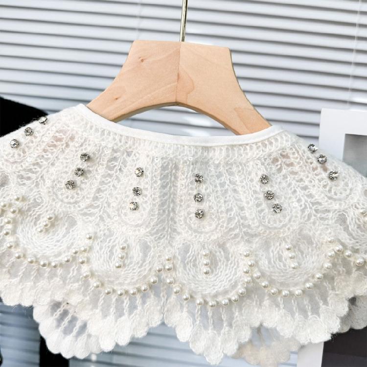 Floral Shirt Collar Detachable Embroidery Faux Collar Female Clothes Accessories