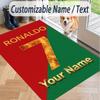 Custom Text Printed Rug Cristiano Ronaldo Non Slip Floor Carpet For Home Room Decor