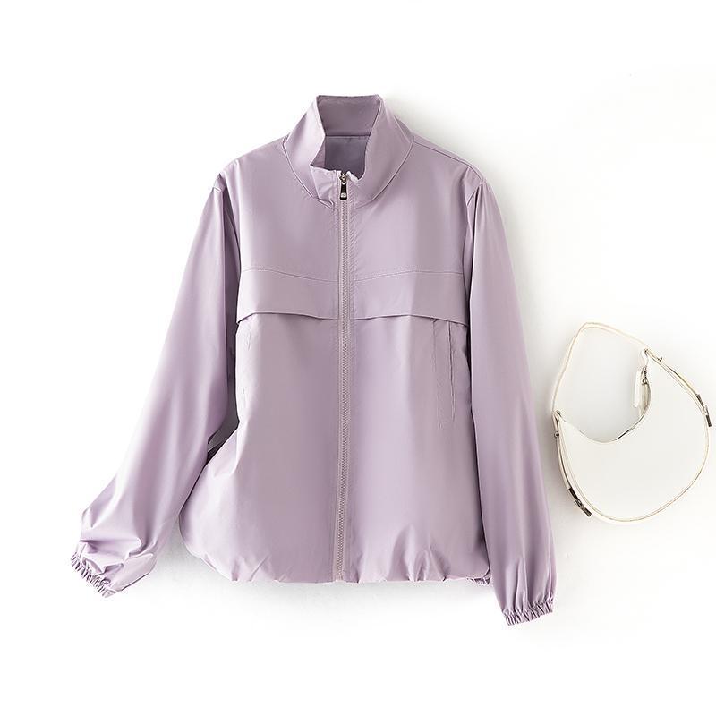 2025 Aurora Wind Casual Women's Petite Versatile Windbreaker Jacket - Spring/Autumn Solid Colors