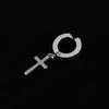 Unisex Women Stainless Steel Non-Piercing Earring Cross Clip Earring Fashion Jewelry Men Ear Cuff