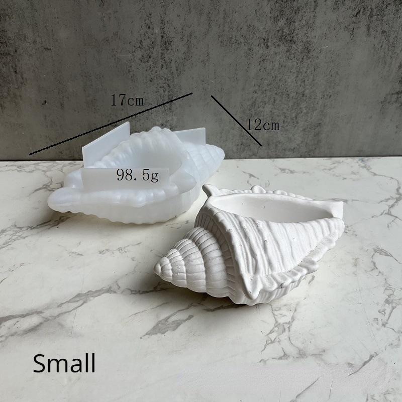 Conch Potted Flower Pot Mould Conch Jewelry Storage Box Silicone Mold Succulent Flower Pot Mold Gypsum Plaster Resin Concrete Mold for Home