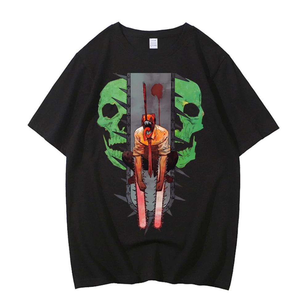 Chainsaw Man T-shirt Cotton High Quality teen Colorful aesthetic t-shirt Digital korean clothes Gothic 2000s aesthetic anime
