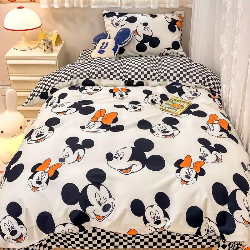 Bedding Three-Piece Set, Digital Printing Mickey Cartoon Series Double-Sided Printing Three-Piece Set