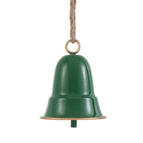 Yousheng Rustic Metal Christmas Bell Large Red Green Golden Jingle Bell Christmas Tree Hanging Decor Vintage Handmade Wind Chime for Tree Wreath Door