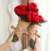 Everlasting Plush Rose Bouquet Toy With Smiley Face Soft Simulated Flower Decor  Romantic Valentine‘S Day Gift For Girls Kids